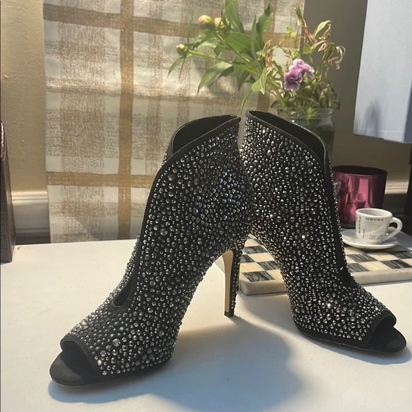 INC International Concepts Black Rhinestone Heels - Picture 6 of 16